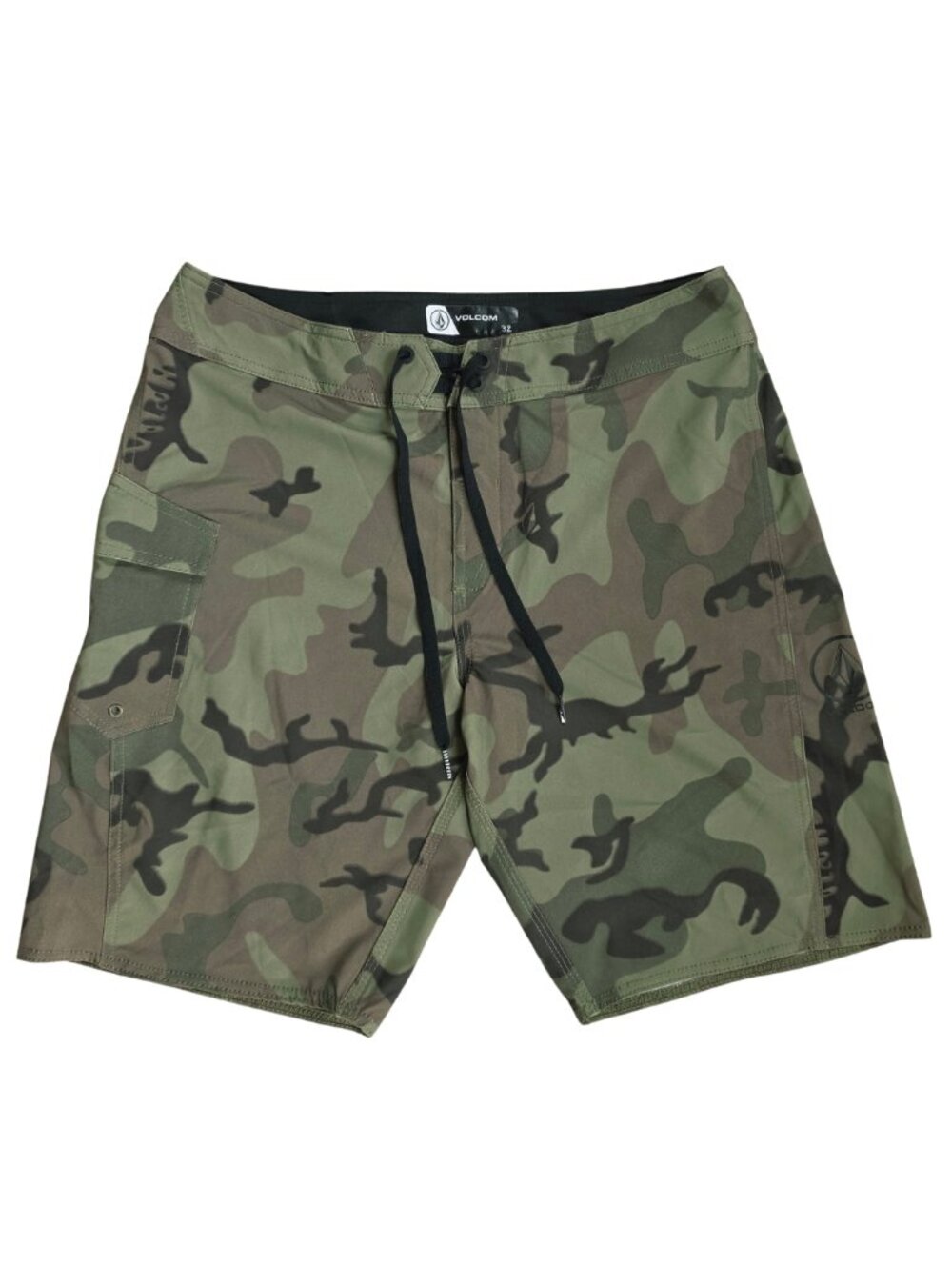 Volcom Stone Stretch Woodland Camo Boardshorts Swim Trunks Cargo Pocket Size 32